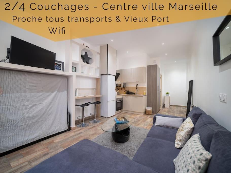 Appartement Tout Equipe 2 A 4 Couchages Au Coeur Du Vieux Port Marseille Kültér fotó